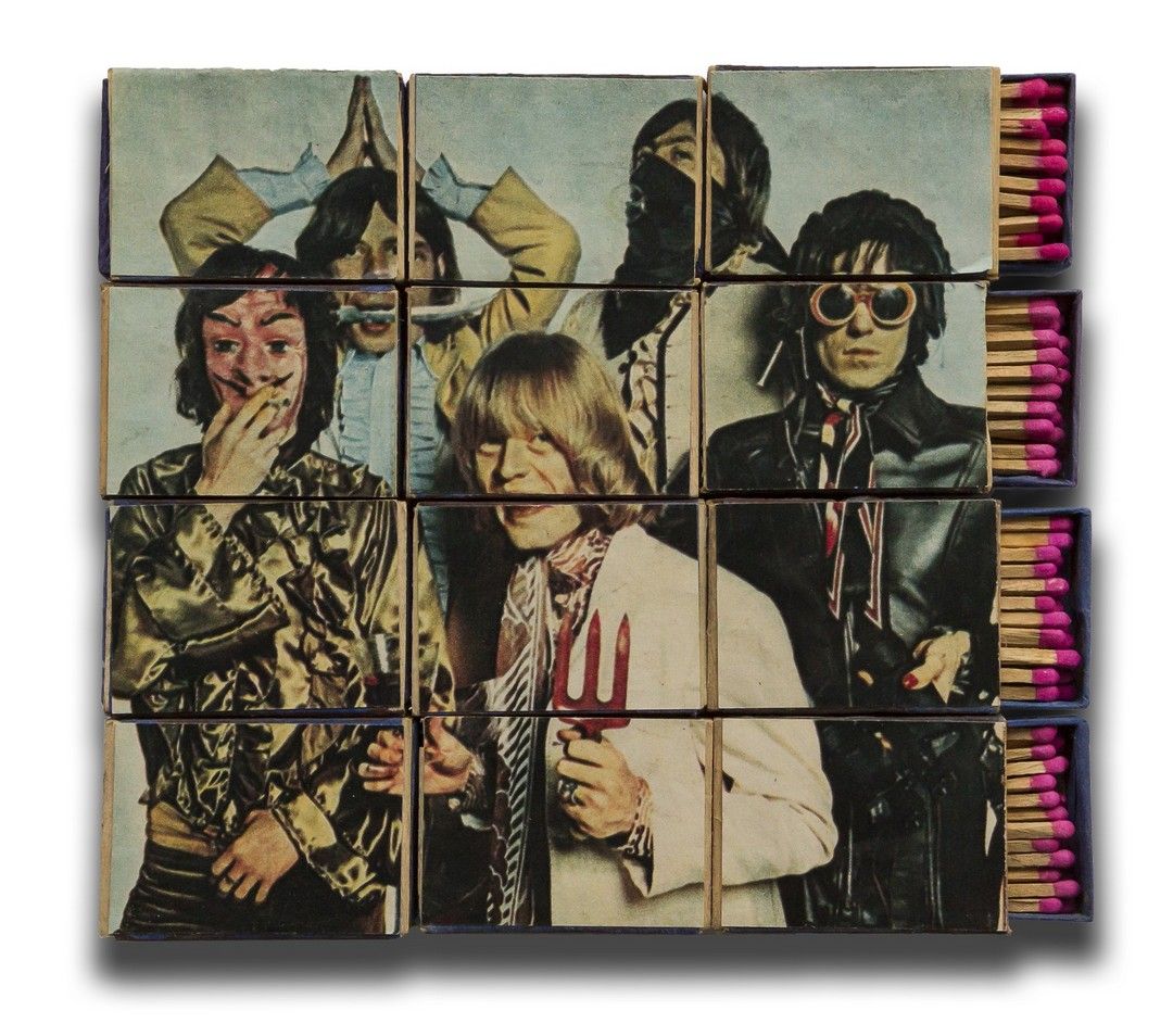 5 Marko Pogačnik (OHO group), Rolling Stones Matchboxes, 1967, mixed media, matchboxes, 175 x 150 mm, Marinko Sudac Collection