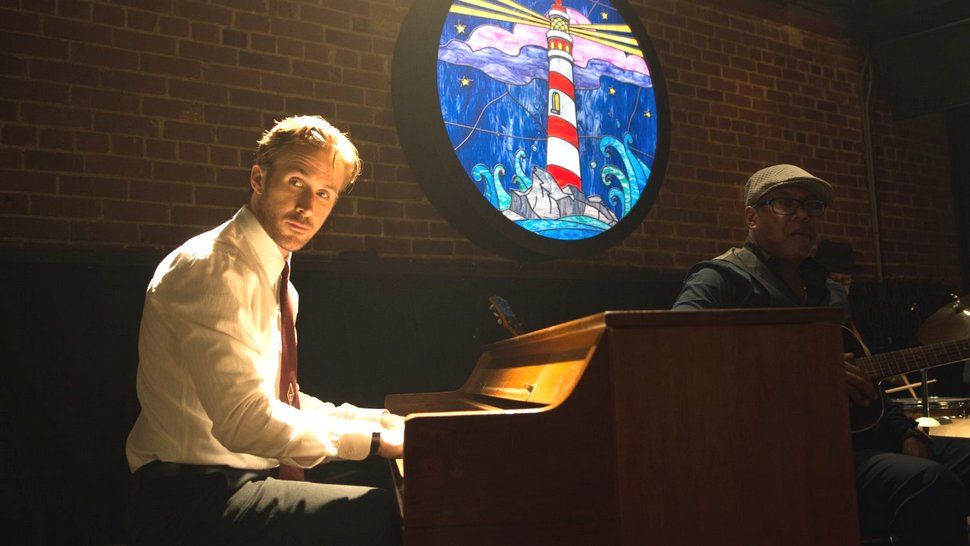 Ryan Gosling svira klavir na setu La La Landa