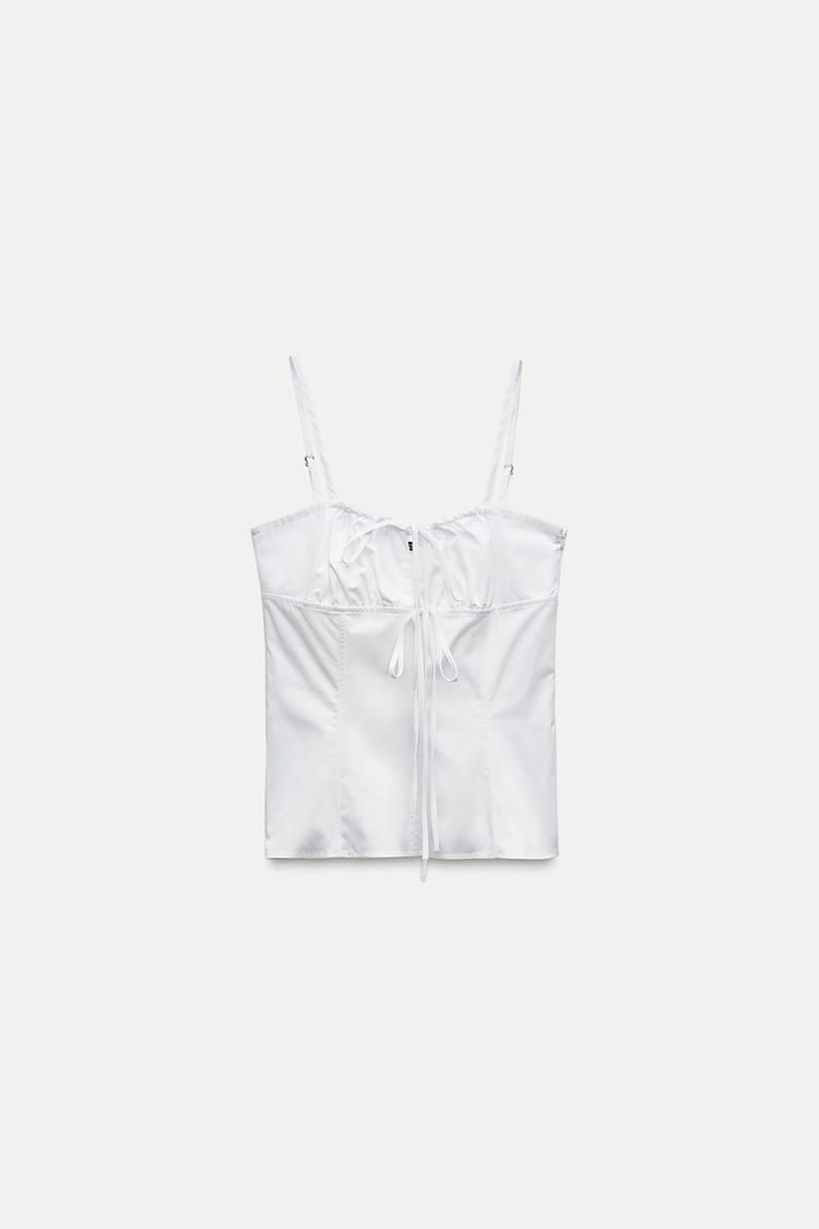 zara bijel top