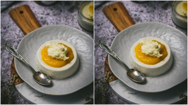 Kokos panna cotta s mangom