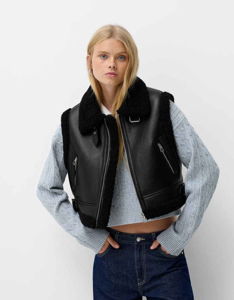 biker jakna za zimu Bershka