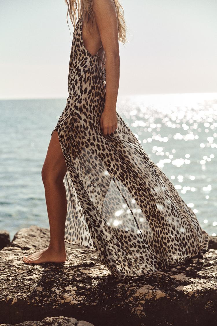 haljina s životinjskim printom Zara ljeto