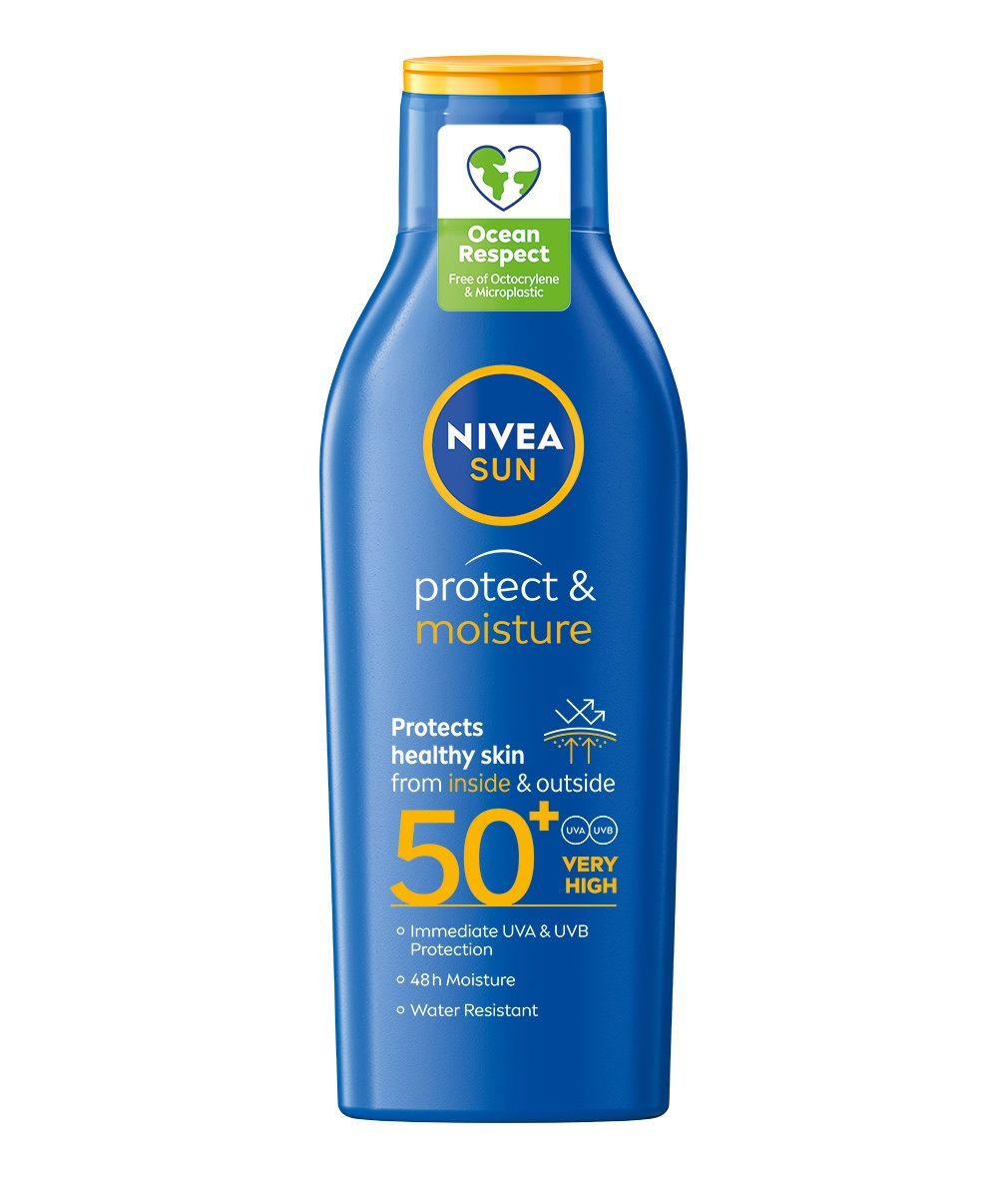 NIVEA SUN Protect & Moisture losion za zaštitu od sunca SPF 50+