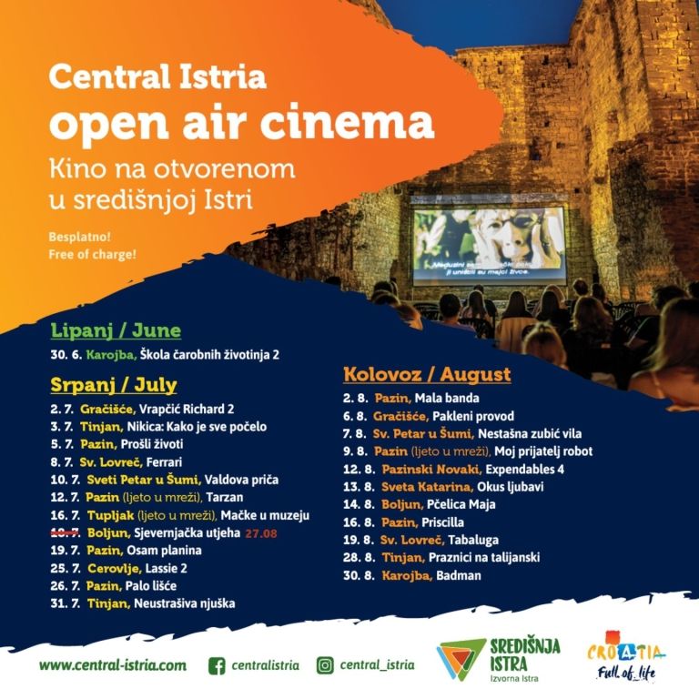 Open air cinema Central Istria