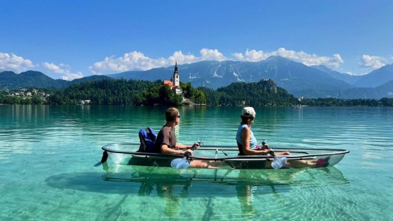 prosojen kajak bled clear kayak bled