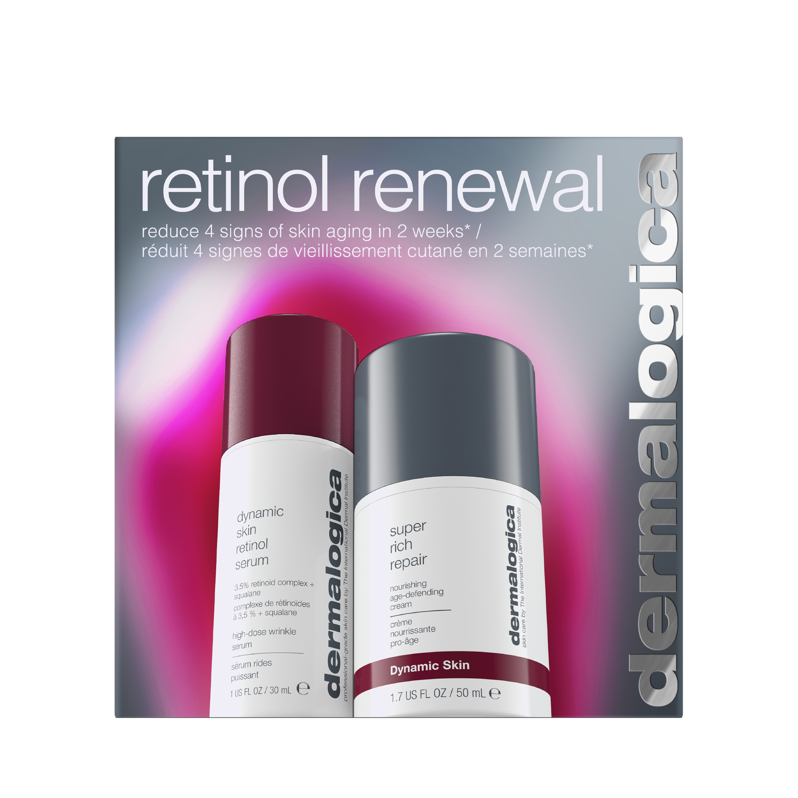 Dermalogica retinol + renewal set