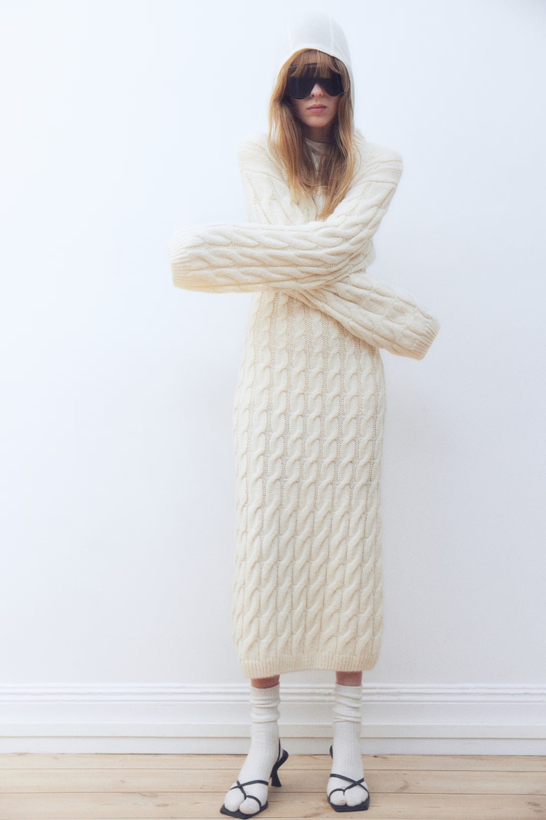 cable knit pletivo H&M